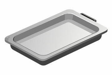  empty food tray metal rectangular kitchen item