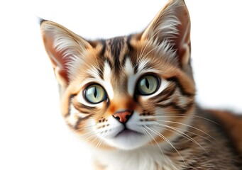 Fototapeta premium Cute orange cat and grey cat, very cute animal in the world.