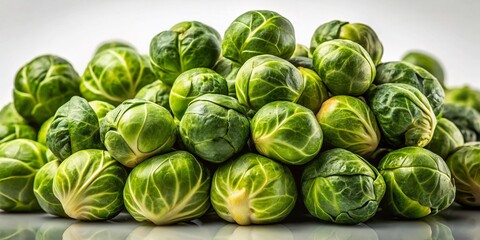 Fototapeta premium Brussels Sprouts Isolated on Transparent Background - Conceptual Photography