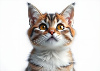 Obraz premium Cute orange cat and grey cat, very cute animal in the world.