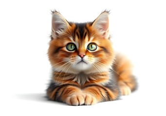 Obraz premium Cute orange cat and grey cat, very cute animal in the world.