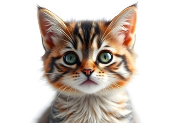 Fototapeta premium Cute orange cat and grey cat, very cute animal in the world.