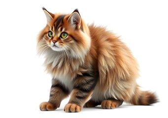 Obraz premium Cute orange cat and grey cat, very cute animal in the world.