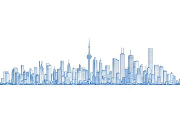 Obraz premium city, panorama, 3d illustration.