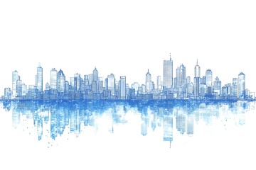 city, panorama, 3d illustration.