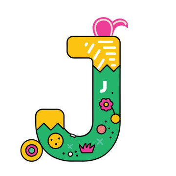 recommend clip art:  j alphabet groovy illustration