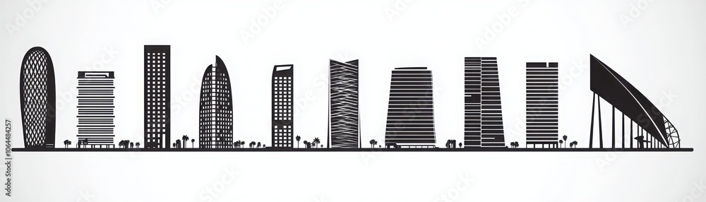 Aufkleber exploring the icons of modern architecture key elements shaping the urban landscape today