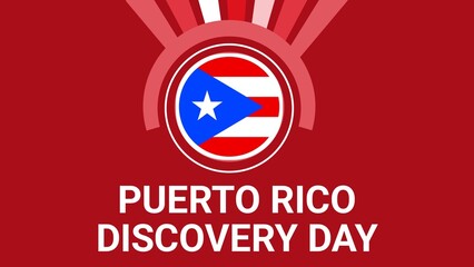 PUERTO RICO DISCOVERY DAY web banner design illustration 