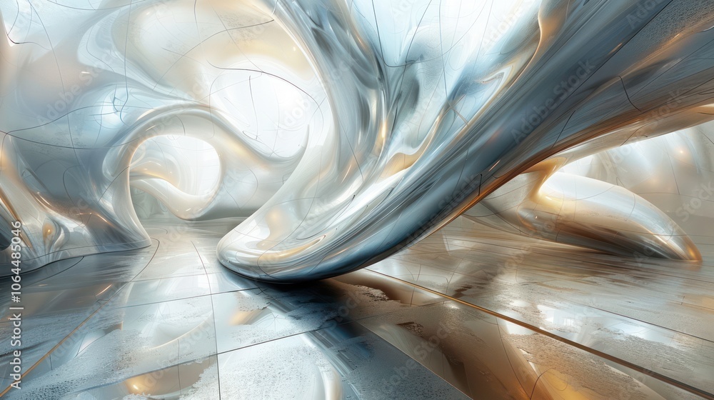 Poster digital artists using neural networks as inspiration for futuristic, abstract designs.
