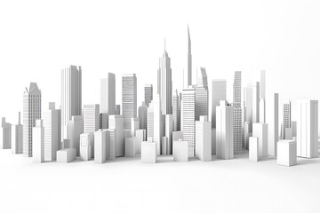 Obraz premium Cityscape illustration of large city