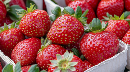 Strawberries at the food market
