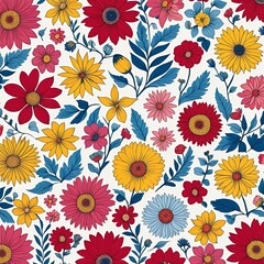 seamless pattern with flowers