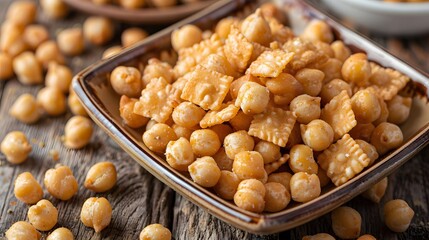 Ganthiya are deep fried Indian snacks made from chickpea flour. 