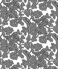Seamless vintage pattern with floral motifs. Based on a traditional oriental textiles.