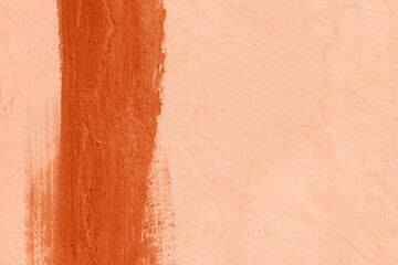 Grunge lush lava concrete background. Textured plaster wall. Creative backdrop for your design. Color of the year 2025 concept. Top view, layout for design. Surface with peeling shabby pattern.