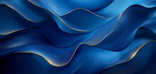 Obraz premium Elegant Blue Abstract Background with Golden Accents