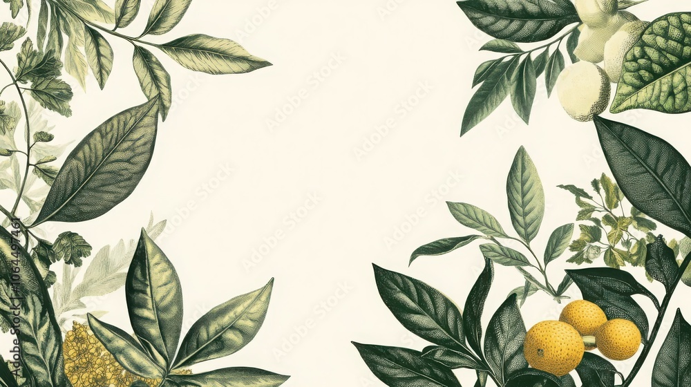 Poster Enhancing organic product labels with botanical elements the power of nature in branding and design