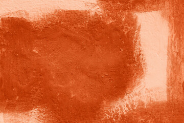 Grunge lush lava concrete background. Textured plaster wall. Creative backdrop for your design. Color of the year 2025 concept. Top view, layout for design. Surface with peeling shabby pattern.