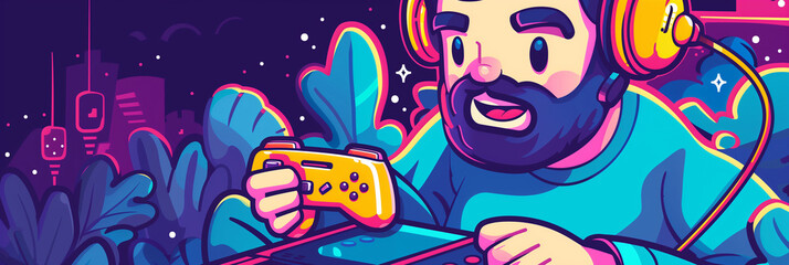 Obraz premium Gammer Retroboy