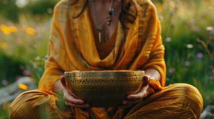 Sound healing sessions incorporating gongs, tuning forks, and singing bowls. Illustrations