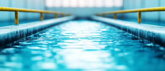 Obraz premium Airflow cleaning water in a futuristic purifier, transforming wastewater into fresh resources