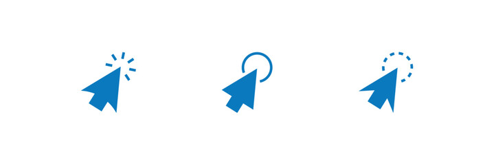 mouse cursor click icon, flat style, computer clicking arrow - Mouse arrow pointer icon symbol.