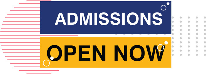 Fototapeta premium Admission open tag abstract for social media template with mega school college education offer banner tag deal discpunt 