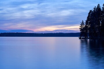 Serene Lake at Sunset