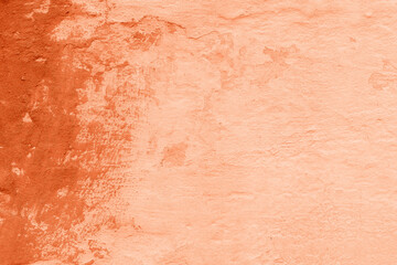 Grunge lush lava concrete background. Textured plaster wall. Creative backdrop for your design. Color of the year 2025 concept. Top view, layout for design. Surface with peeling shabby pattern.