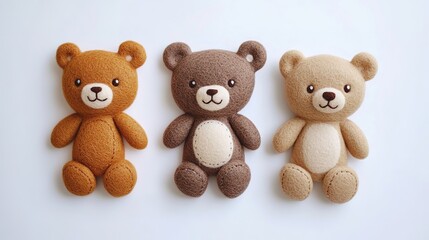 Creative Felt Bear Molds for crafting cute and personalized stuffed toys and decorations, perfect for DIY projects, sewing, and handmade gifts for all ages.