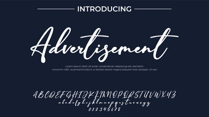 Fototapeta premium Advertisement Font Stylish brush painted an uppercase vector letters, alphabet, typeface