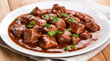 Savory Beef Bourguignon Delightfully Plated