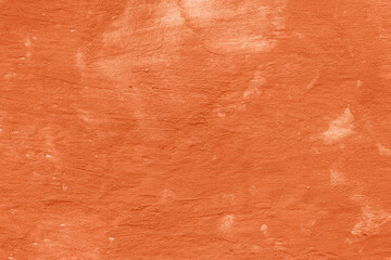 Fototapeta premium Grunge lush lava concrete background. Textured plaster wall. Creative backdrop for your design. Color of the year 2025 concept. Top view, layout for design. Surface with peeling shabby pattern.