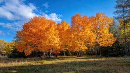 Fototapeta premium Autumn background with maple leaves and bokeh,Fall blurred background, Yellow and red maple leaves are flying and falling down. Autumnal landscape.water drop on leaf,space for text.