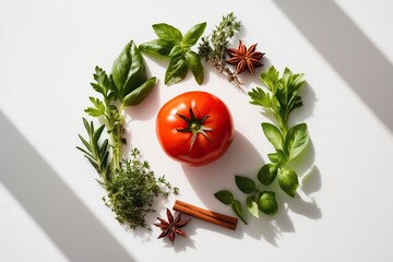 vegetables on a white plate