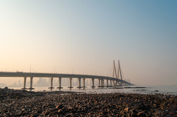Bandra Worli Sea Link, Mumbai in the evening