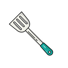 kitchen shovel isolated on white, kitchen tools, spatula