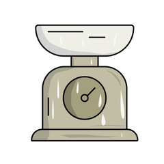 illustration of a scale, scale illustration, scale icon, cake scales