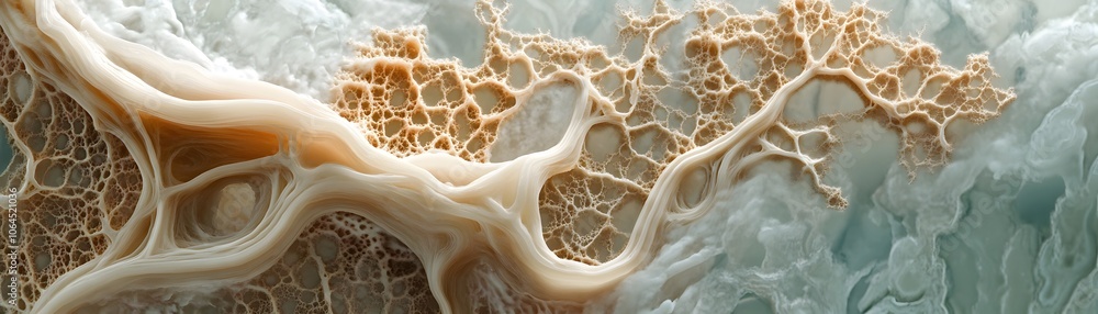 Poster abstract agate stone with intricate veins and patterns