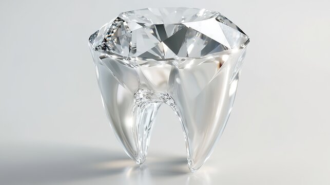 A close-up of a sparkling diamond embedded in a tooth, symbolizing luxury, dental care, and opulence, highlighting the fusion of beauty and health in cosmetic dentistry and the concept of a premium 