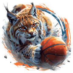Transparent file | Bobcat basketball |  Bobcat Mascot with Basketball | No Background | Transparent file | Highschool mascot | Go Bobcats
