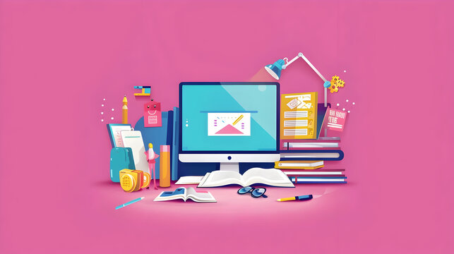 Online School: Digital Tutorials and Courses for Modern Education and Website Development