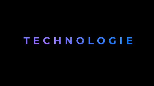 Technologie. video animation 1920X1080 Intro on black background