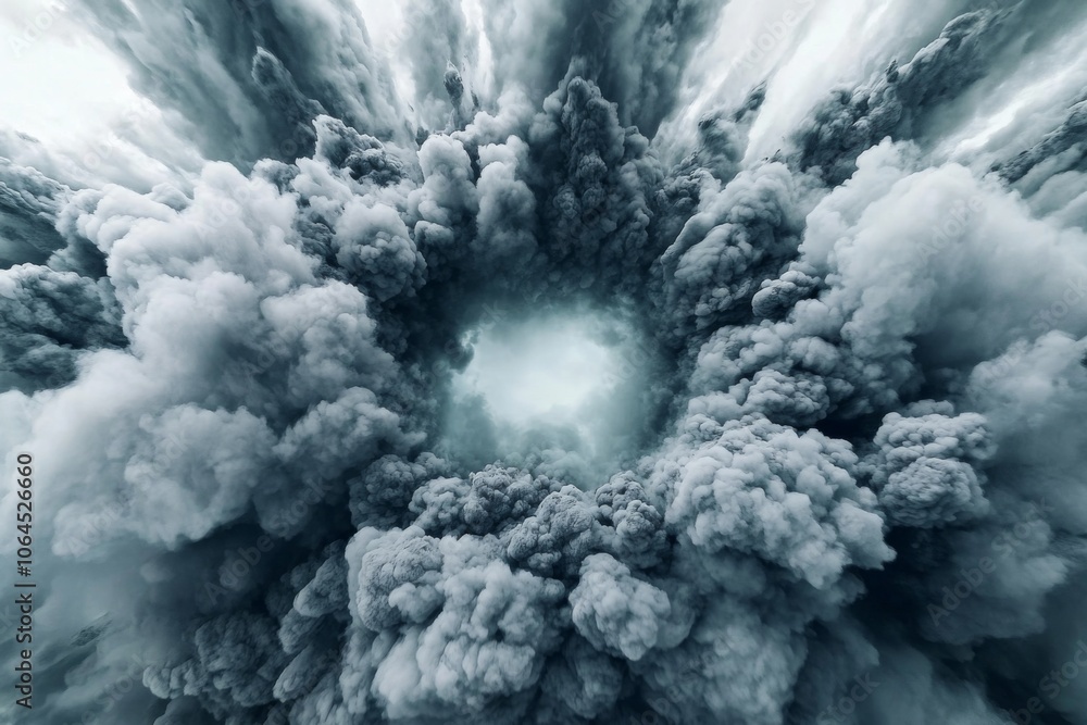 Poster captivating gray smoke explosion creates a dynamic abstract backdrop.