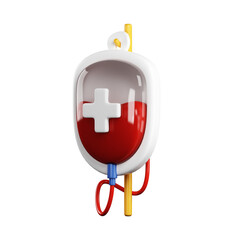 Blood Bag 3D Illustration