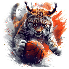 Transparent File | Bobcat Basketball | basketball bobcat png | DTF - DTG Ready | bobcat basketball  | print ready | go bobcats | bobcat high