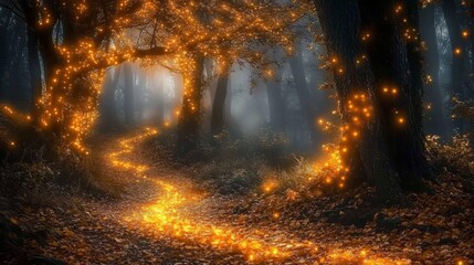Illuminated by Glowing Fairy Lights Beneath Dappled Sunlight