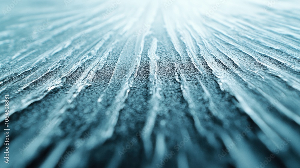 Poster frozen surface with intricate ice patterns creates a mesmerizing abstract texture, ai