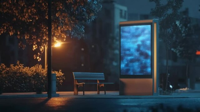 Glitching Digital Advertising Banner with Defects

