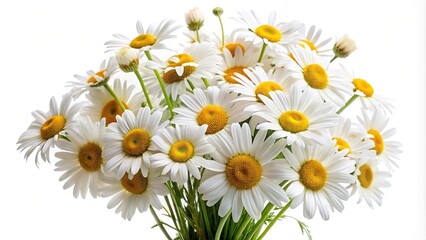 Fototapeta premium Chamomile daisy flower bouquet on white background